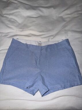 J. Crew Light Blue High-Waist Chino Shorts